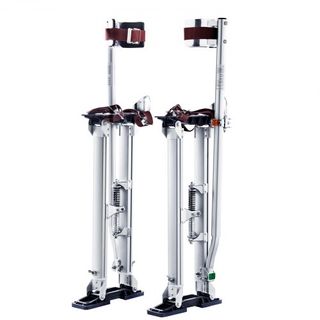 Andamios de Yeso, Andamios de Herramienta de Aluminio Ajustables de 61 cm-102 cm con Rodilleras Protectores, Andamios de Trabajo Duraderos y Antideslizantes para Pintura de Sheetrock, Caminata, Ci...