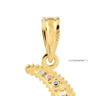 colgante oro 18k con piedra