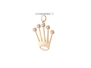 colgante oro 18k con piedra con circonita