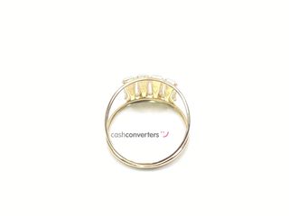 anillo oro 18k con piedra con circonita