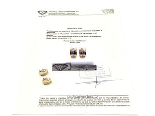 pendientes oro 18k con piedra con diamante