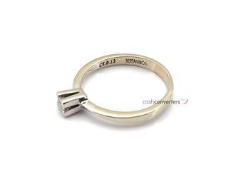 anillo oro 18k con piedra con diamante