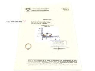 anillo oro 18k con piedra con diamante