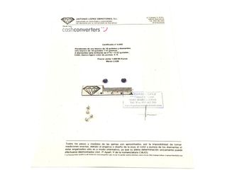 pendientes oro 18k con piedra con diamante