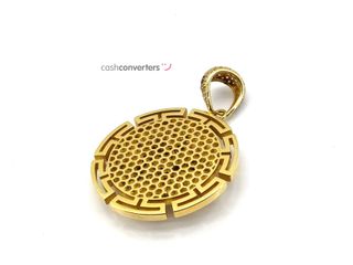 colgante oro 18k con piedra con circonita