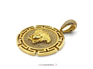 colgante oro 18k con piedra con circonita