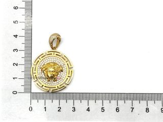 colgante oro 18k con piedra con circonita