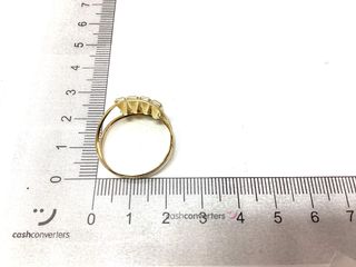 anillo oro 18k con piedra con circonita