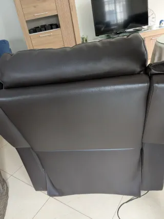 Sillón relax eléctrico de piel