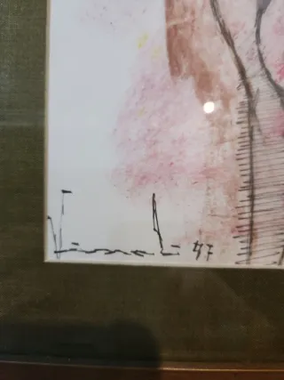 Quadro donna con cornice