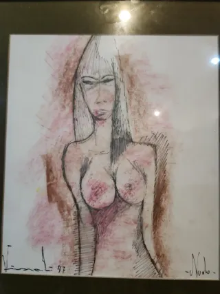 Quadro donna con cornice