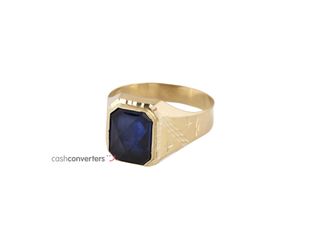 sello oro 18k con piedra con circonita t. 25 (20,7 mm)