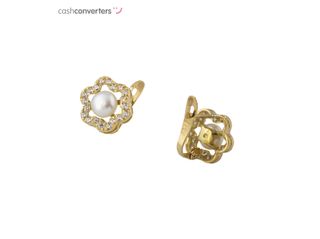 pendientes oro 18k con piedra con circonita