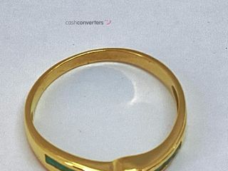 sortija oro 18k con piedra con circonita