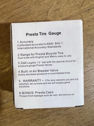 Manómetro de Pressão de Pneus de Bicicleta