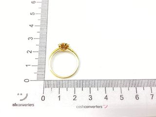 anillo oro 18k con piedra con diamante