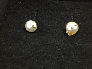 pendientes oro 18k con piedra con perla