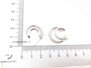 pendientes plata 925mm con piedra con circonita