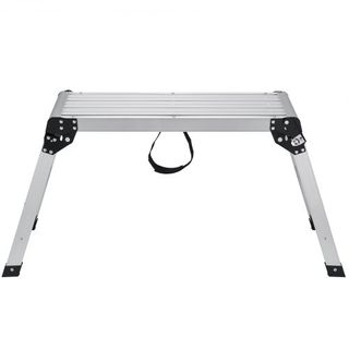 Plataforma de Trabajo Plegable, Capacidad de Carga de 330 lbs, Escalera de Aluminio para Yeso, Banco de Trabajo Pesado con Pies Antideslizantes, Ideal para Lavar Vehículos, Limpiar, Pintar, Decorar