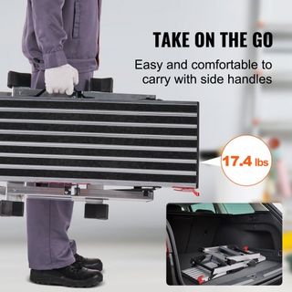 Plataforma de Trabajo Plegable, Capacidad de Carga de 299.4 kg, Escalera de Aluminio para Paneles de Yeso, Banco de Trabajo Pesado con Pies Antideslizantes, Ideal para Lavar Vehículos, Limpiar, Pi...