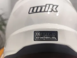 Casco Unik Abatible Talla XS Blanco