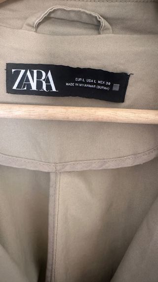 Trench Zara Beige Cinturón