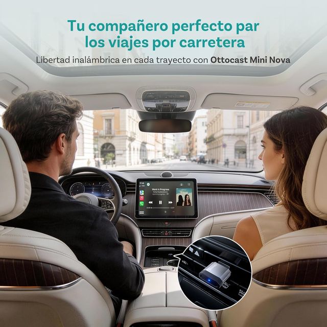 OTTOCAST Mini Nova Carplay 2 en 1 Inalámbrico 2026
