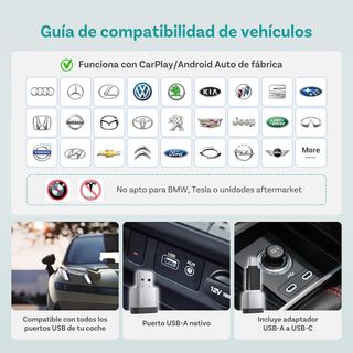 OTTOCAST Mini Nova Carplay 2 en 1 Inalámbrico 2026