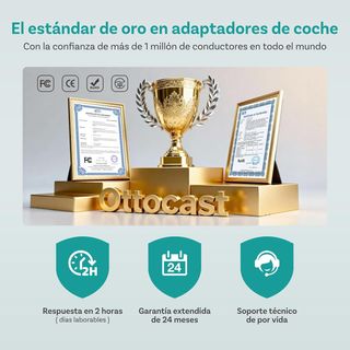 OTTOCAST Mini Nova Carplay 2 en 1 Inalámbrico 2026