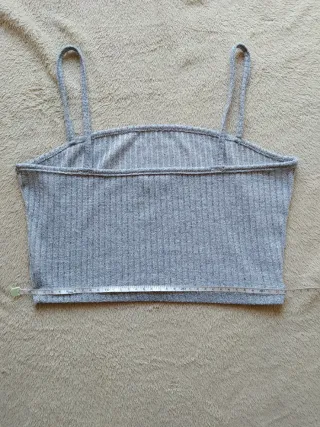 Crop Top Gris Shein Talla M
