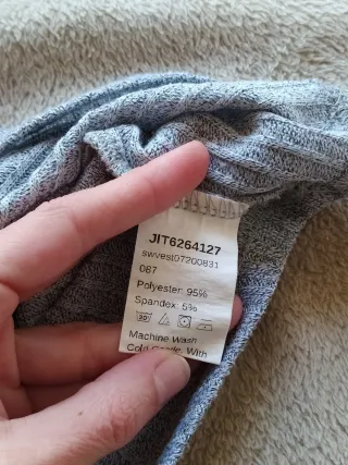 Crop Top Gris Shein Talla M