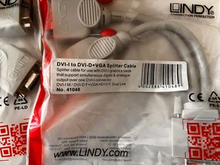 36 Cavi splitter DVI-I a DVI-D + VGA Lindy 41048