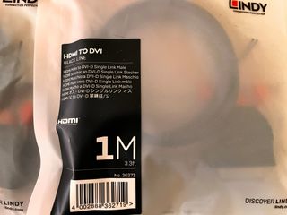 34 Cavi HDMI Lindy 36271 DVI 30cm Nero