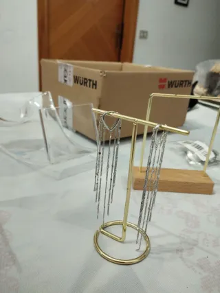 Orecchini a cuore con pendenti