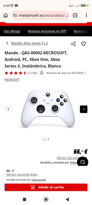 Mando Xbox Series X/S Blanco urge venta con factur