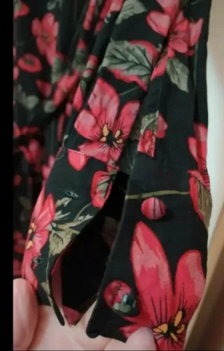 Abito lungo in viscosa con stampa floreale