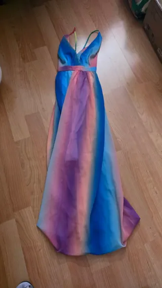 Precioso vestido largo multicolor