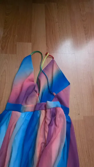 Precioso vestido largo multicolor