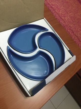 Vassoio di porcellana Tognana Tavola & Colore Blu