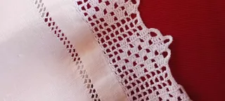 4 Coppie Asciugamani Misto Lino Ricamati