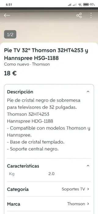 PIE DE TV THOMSON 32 HT 4253 Y HANNSPREE HSG-1188