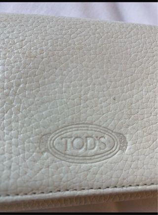 Portafoglio Tod's in pelle bianca