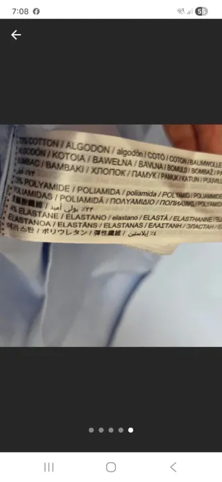 Camisa Nueva algodón Mango Azul Talla XXL