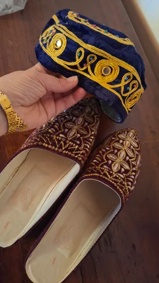 Set Scarpe e Cappello Decorati