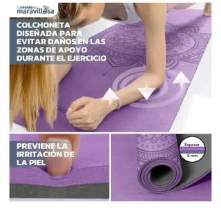 Esterilla Yoga Mandala Morada