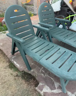 2 Tumbonas plegables de jardín
