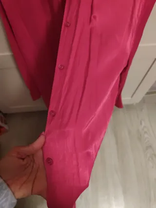 Camisa larga fucsia