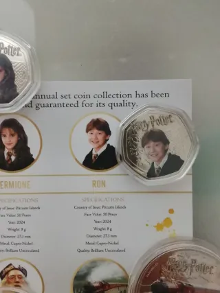 Colección monedas Harry Potter 2024