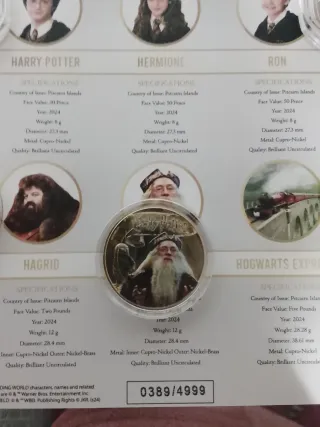 Colección monedas Harry Potter 2024
