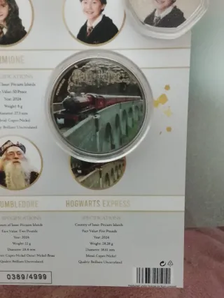 Colección monedas Harry Potter 2024